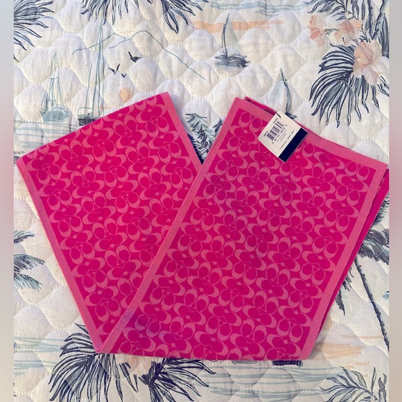 Coach Accessories - Coach Pink Muffler Scarf